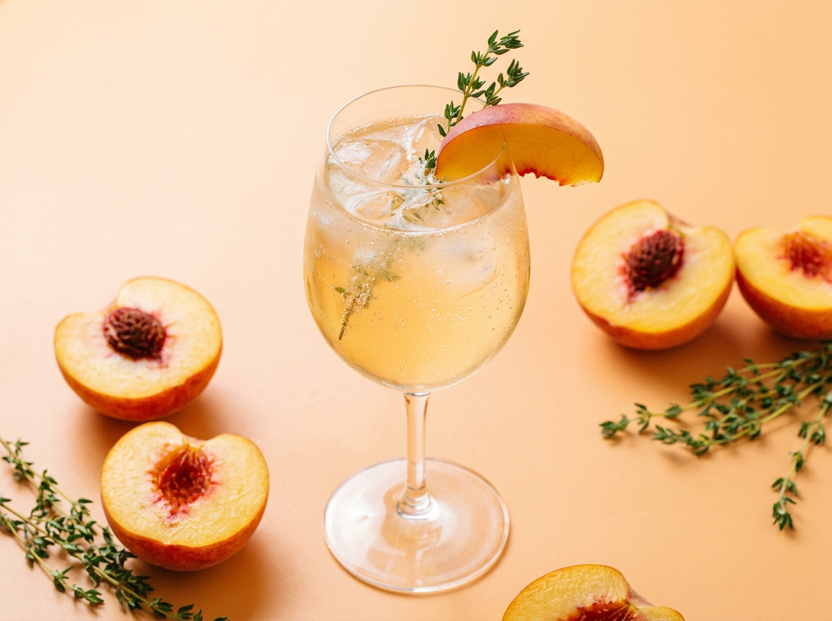 head over heels peach spritz