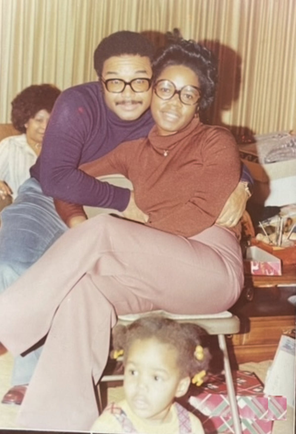 Lou Lampley with family in Chicago