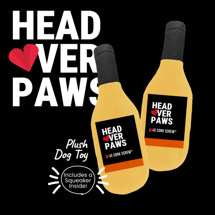 Wine Bottle Pup Toy "Head Over Paws"